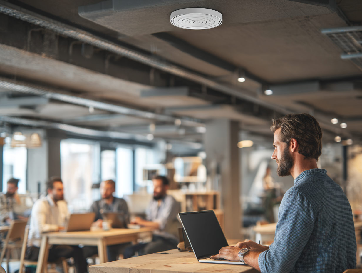 Business WiFi installation with wireless access points in a Hollywood FL office