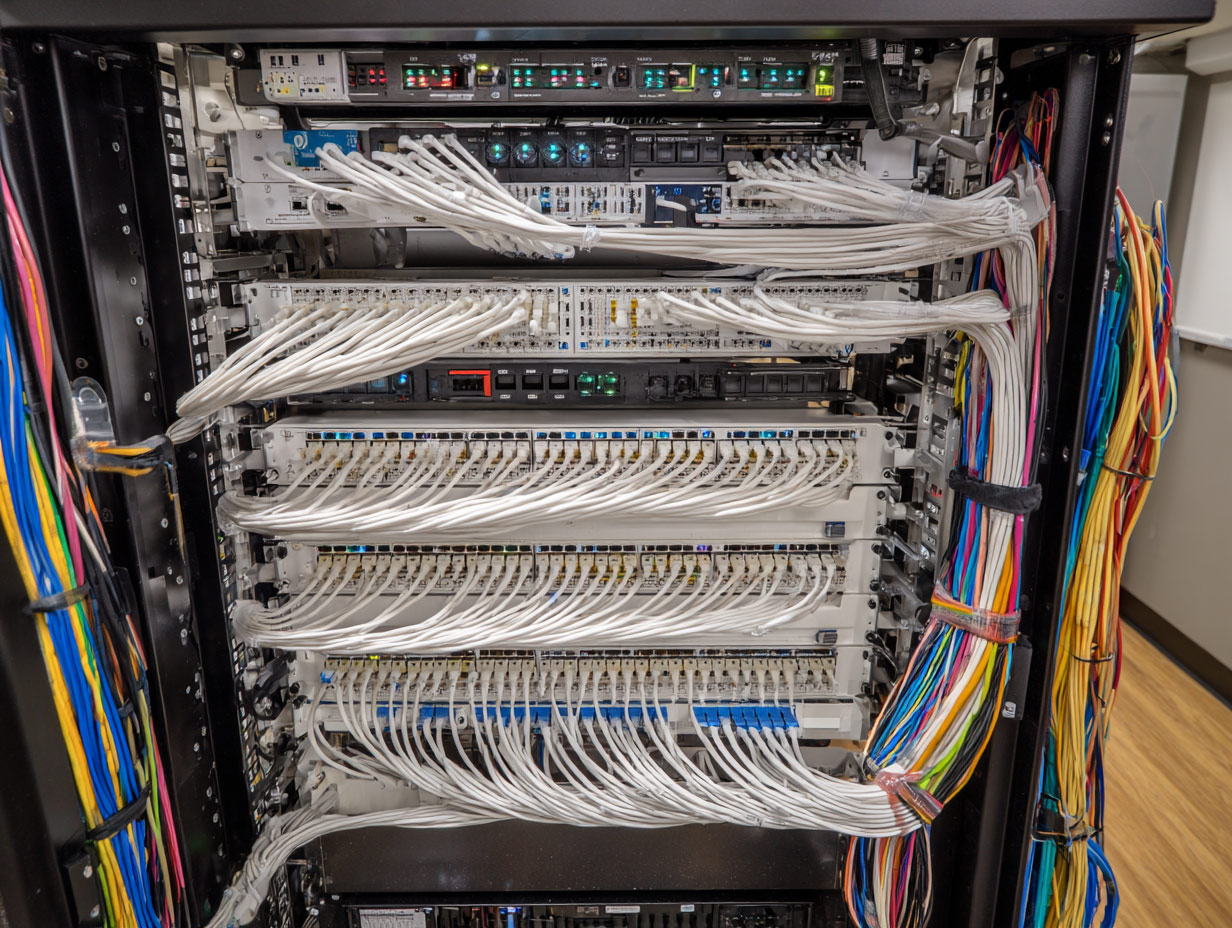 Structured cabling and ethernet installation for a Hollywood FL business office
